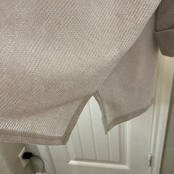 Talulah Gray Oversized Waffle Knit Boxy Crop Top Blouse Pocket Womens Size XL - Picture 5 of 10